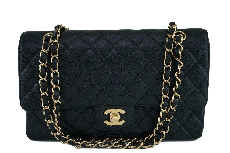 Chanel Black Caviar Medium Classic Double Flap Bag GHW