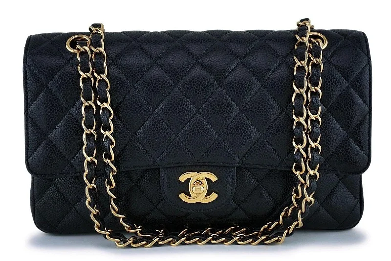 Chanel Black Caviar Medium Classic Double Flap Bag GHW