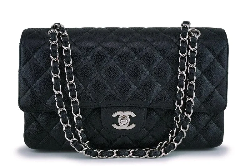 Chanel Black Caviar Medium Classic Double Flap Bag SHW