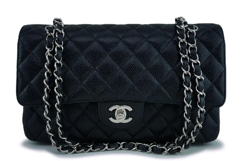 Chanel Black Caviar Medium Classic Double Flap Bag SHW