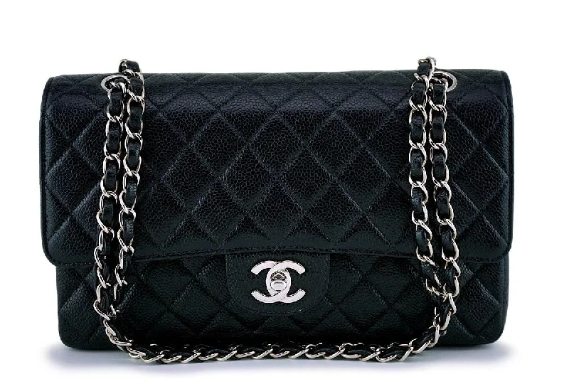 Chanel Black Caviar Medium Classic Double Flap Bag SHW