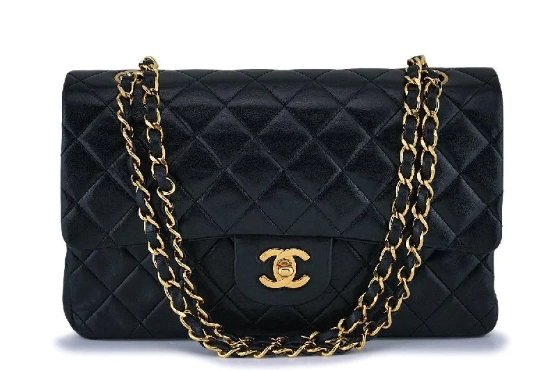 Chanel Black Medium Classic Double Flap Bag 24k GHW