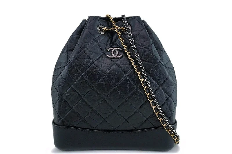 Chanel Black Medium Gabrielle Backpack Rucksack Bag