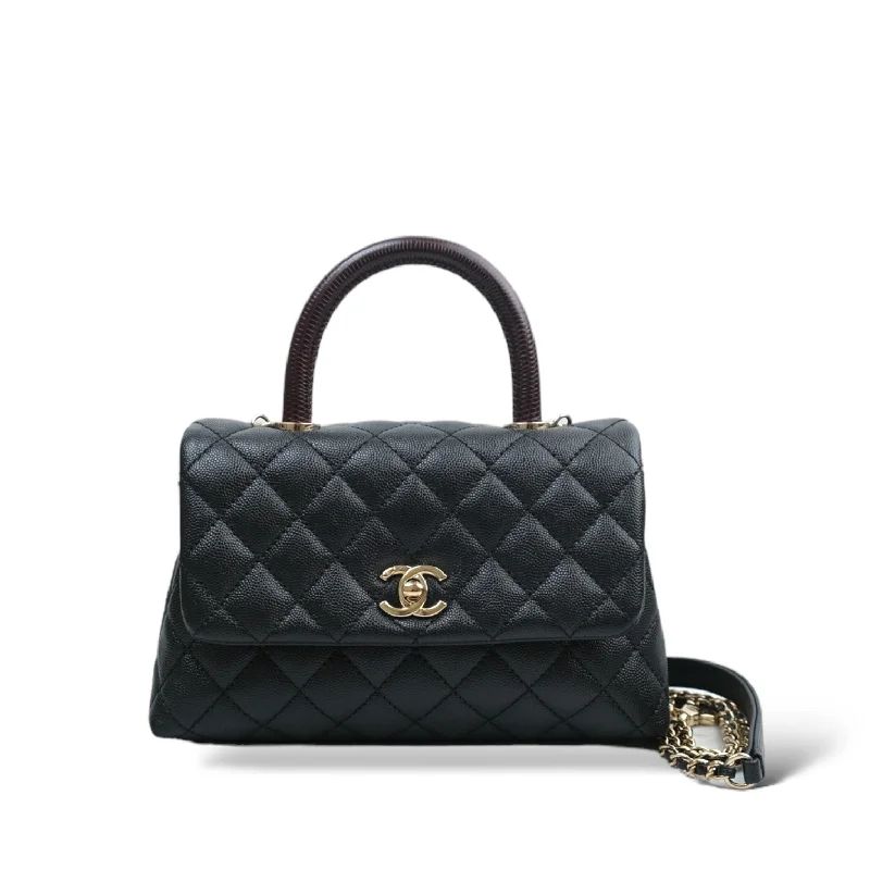 ON HOLD / Chanel Coco Handle Small Black (Exotic handle)