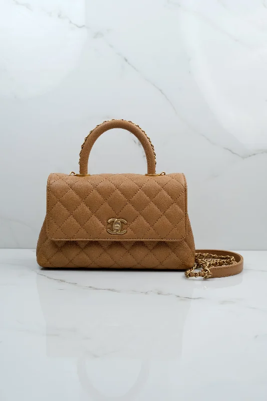 On Hold - Chanel Coco Handle Small Caramel