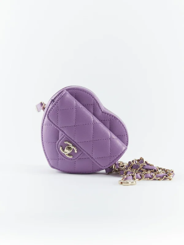 Chanel Heart Bag Purple (Belt Bag)