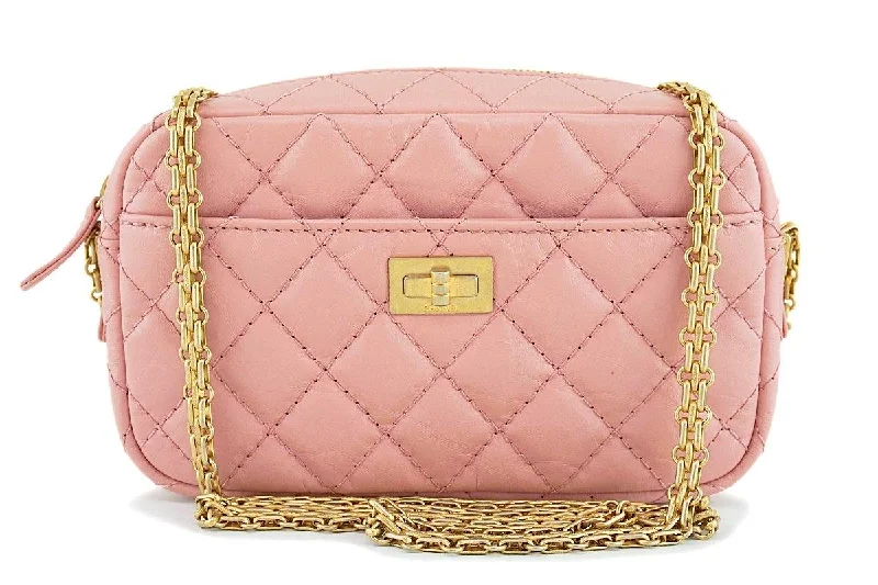 Chanel Pink Reissue 2.55 Mini Crossbody Classic Camera Case Bag