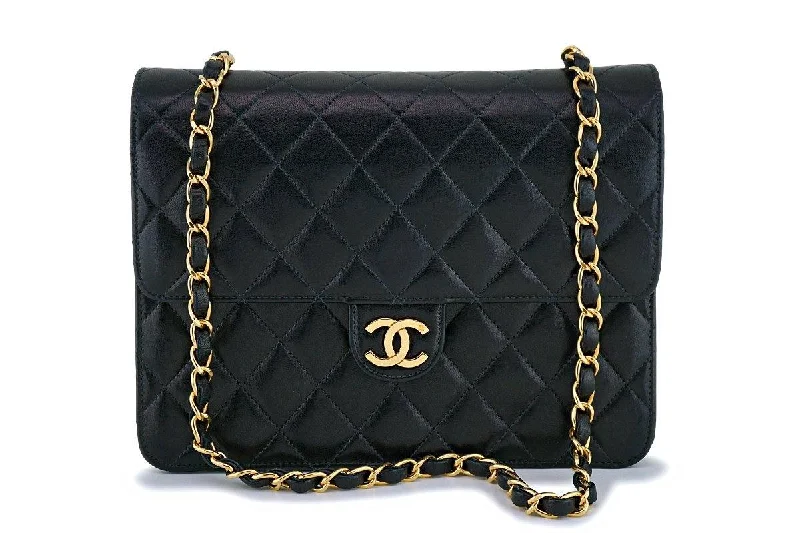 Chanel Vintage Black Timeless Convertible Clutch Classic Shoulder Flap Bag 24k GHW