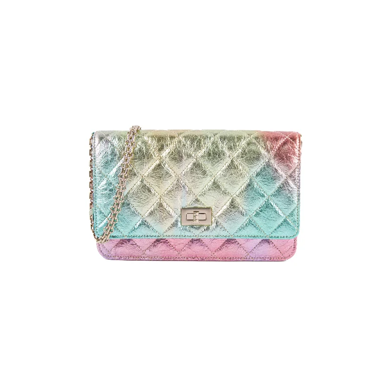 Chanel 20A Rissue Wallet On Chain WOC Rainbow