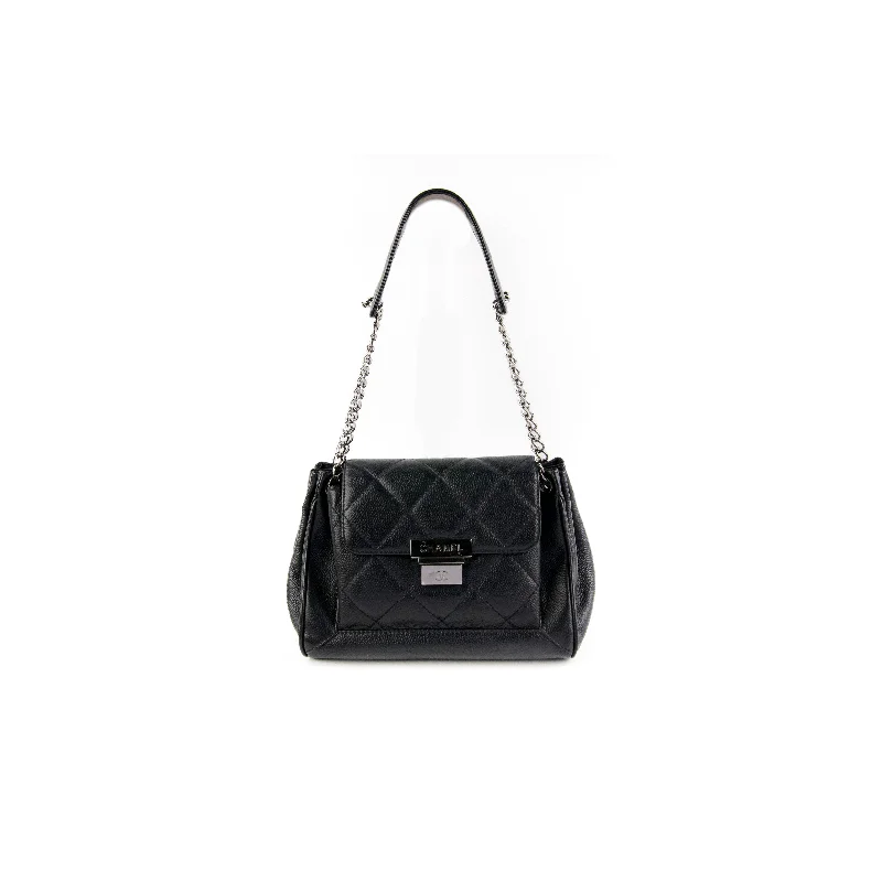 Chanel Black Caviar Seasonal Shoulder Flap Bag