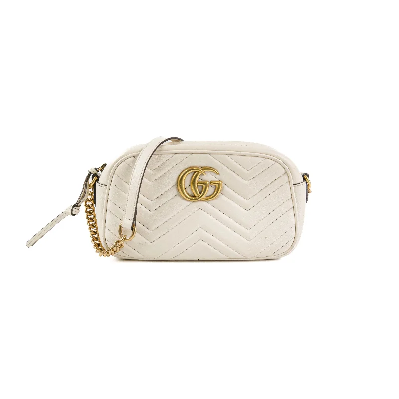 Gucci Small Marmont White Crossbody Bag