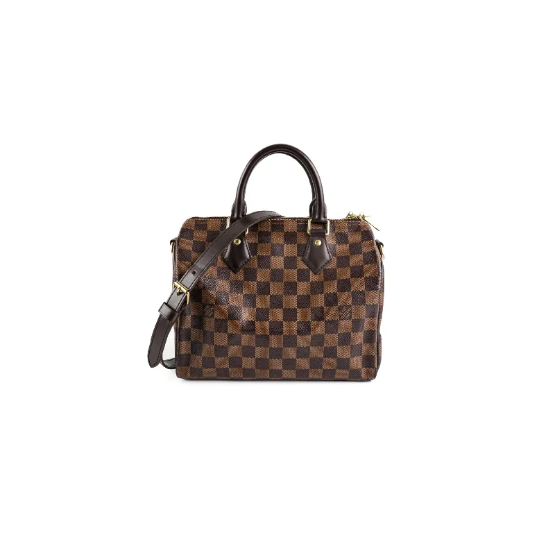 Louis Vuitton Speedy 25 Bandouliere Damier Ebene Bag