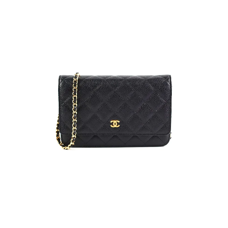 Chanel Wallet On Chain WOC Caviar Black Crossbody Bag