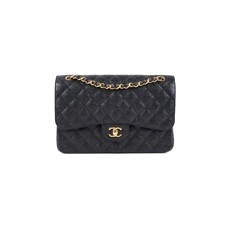 Chanel Classic Jumbo Caviar Black