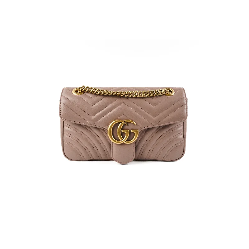 Gucci GG Marmont Matelasse Dust Pink Shoulder Bag