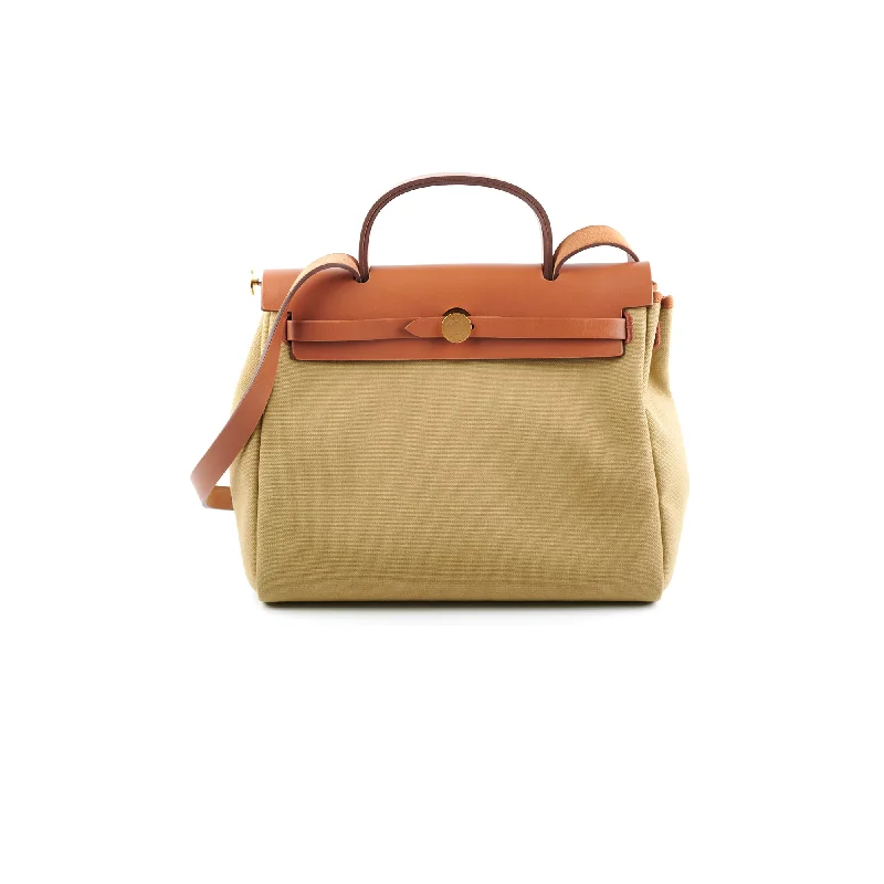 Hermes Herbag 31 Tan Green