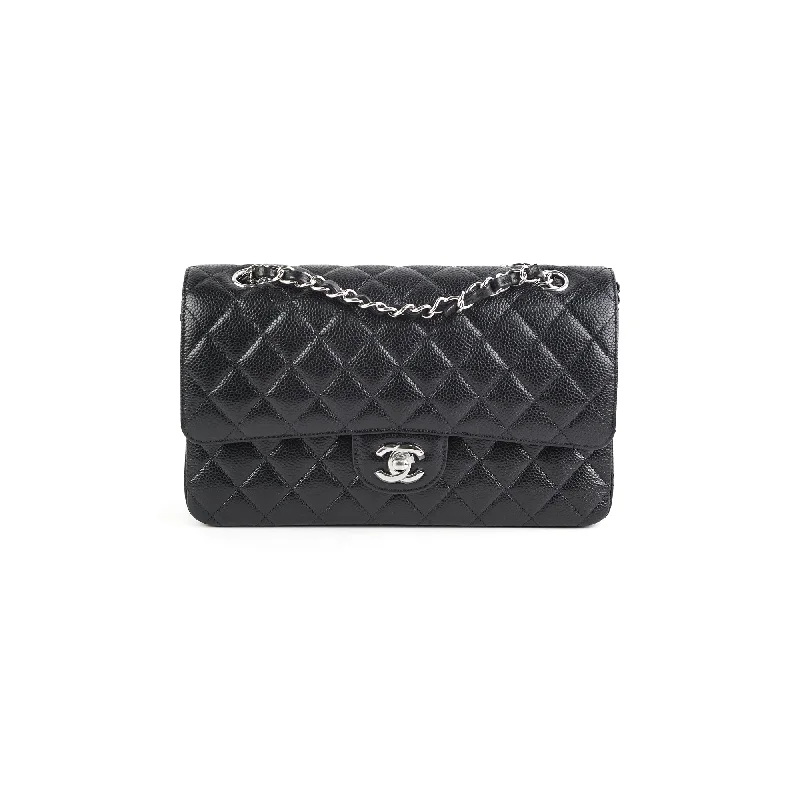 Chanel Medium Classic Flap Caviar Black (Microchip)