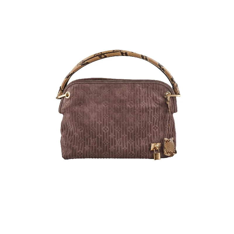 Louis Vuitton Monogram Suede Python Whisper Bag