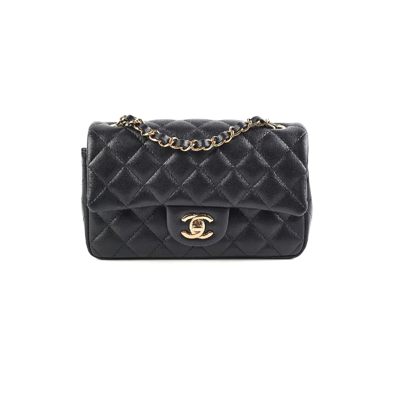 Chanel Mini Rectangular Lambskin Black Bag