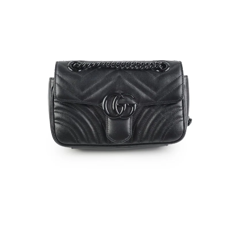 Gucci Black Marmont Mini Black Shoulder Bag