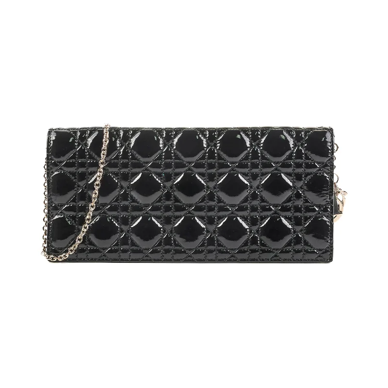 Dior Patent Clutch Black