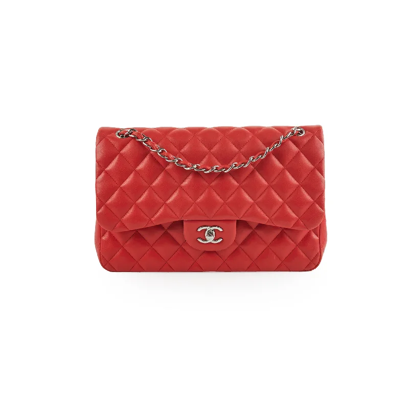 Chanel Jumbo Lambskin Red