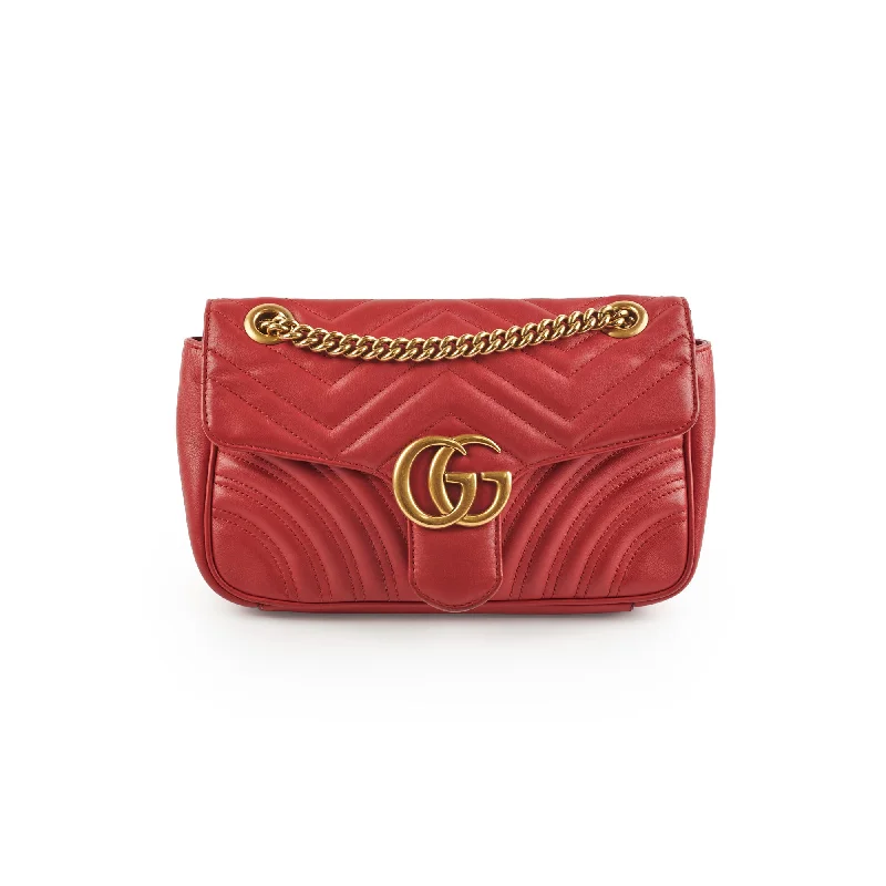 Gucci Marmont Small Red Shoulder Bag