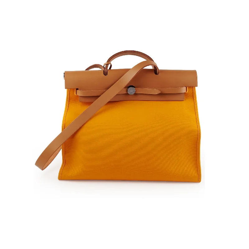 Hermes Herbag 39 Jaune D'Or R Square Stamp