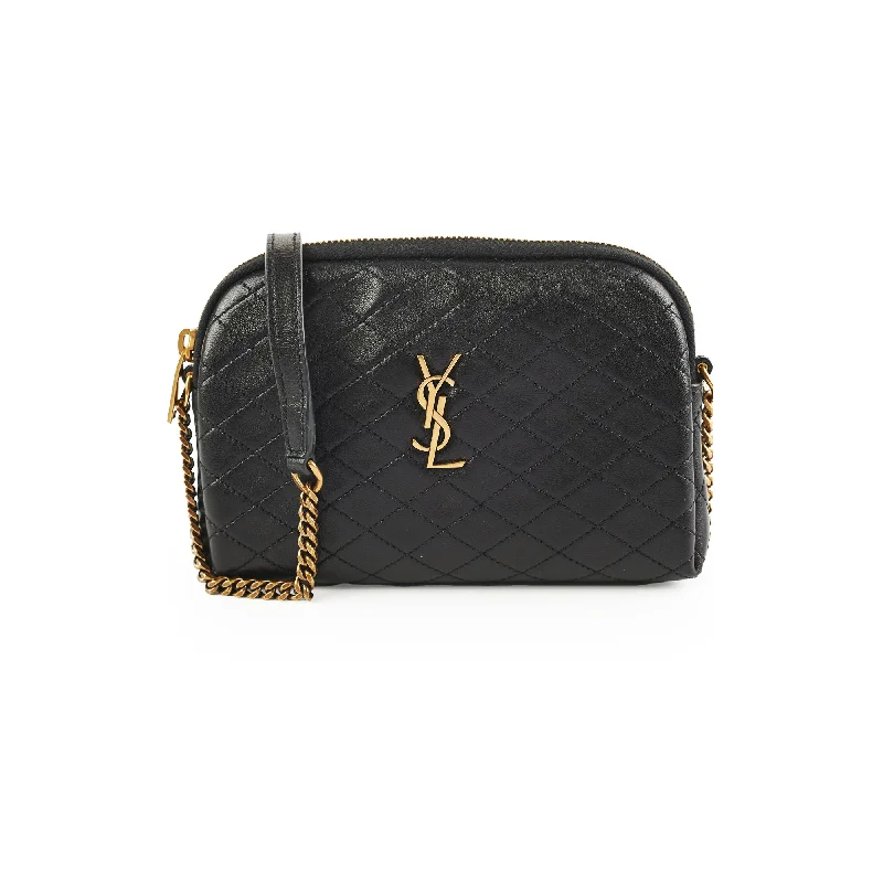 Saint Laurent Gaby Black Zipped Corssbody Bag