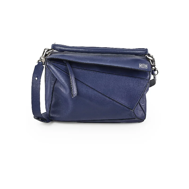 Loewe Puzzle Medium Navy Bag