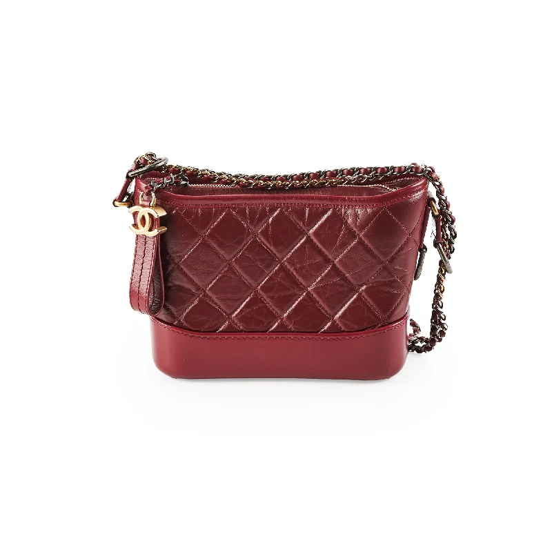 Chanel Small Gabrielle Dark Red