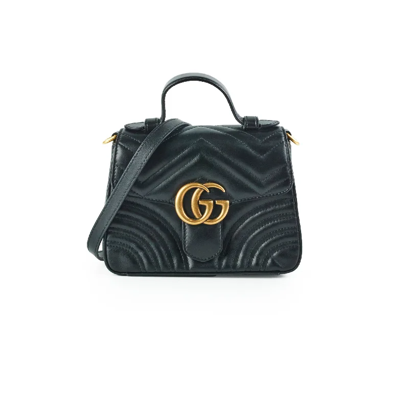 Gucci Marmont Black Top Handle