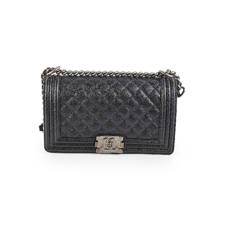 Chanel Caviar Old Medium Boy Black