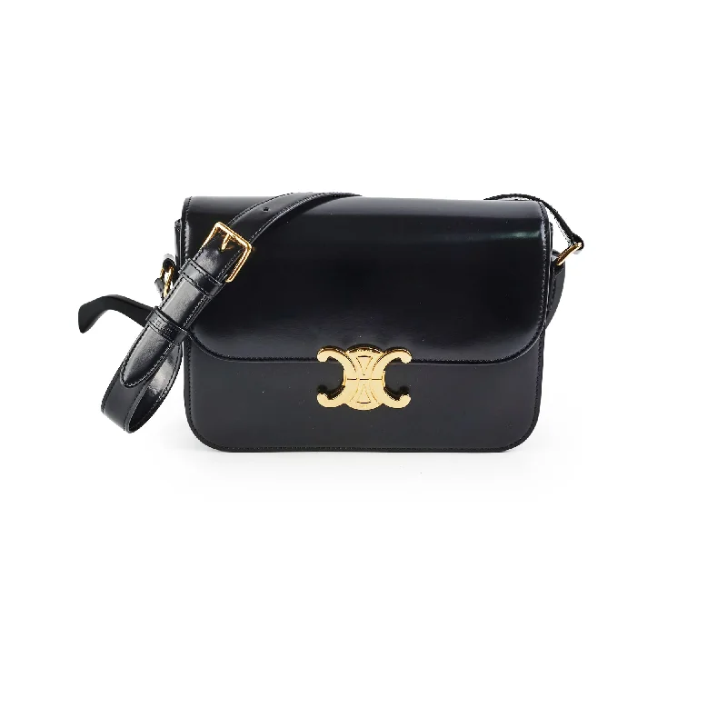 Celine Triomphe Medium Black