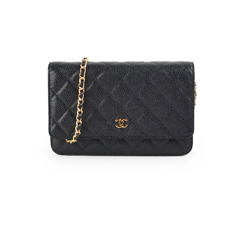 Chanel Wallet On Chain WOC Black Caviar GHW - Series 28