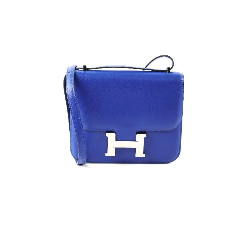 ITEM 29 - Hermes 18 Mini Constance Electric Blue A Stamp