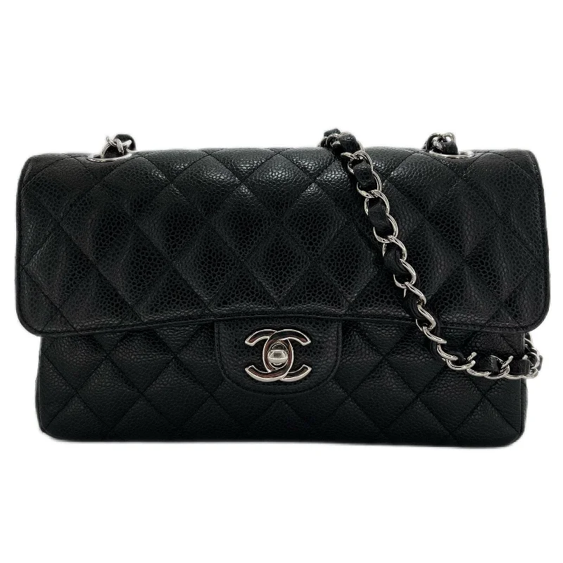 CHANEL CLASSIC FLAP SMALL BLACK CAVIAR SKIN SHW 90202733