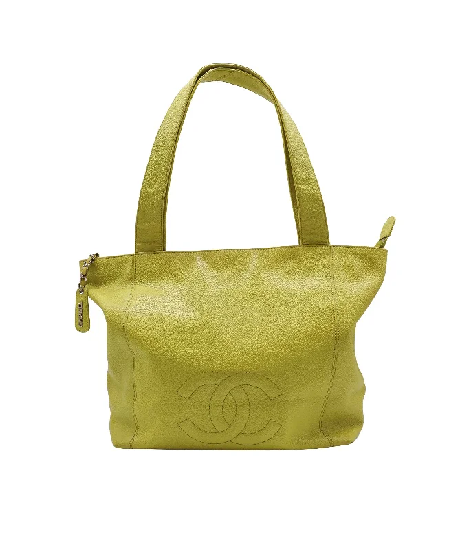 CHANEL TOTE BAG LIME CAVIAR SKIN 90250457 DXBS1306