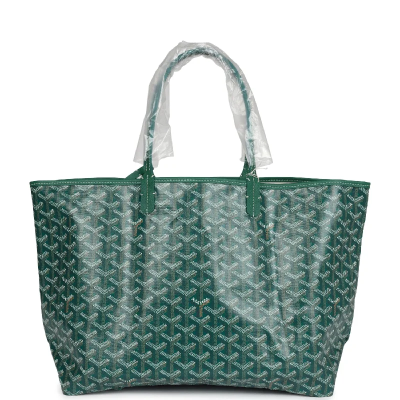 Goyard Goyardine Green St. Louis PM Tote Bag Palladium Hardware