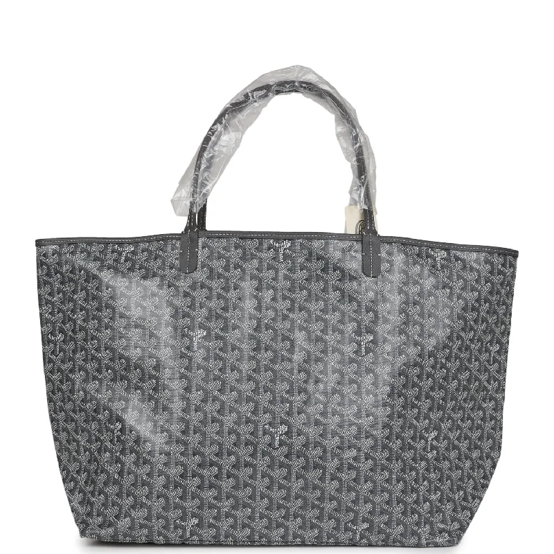 Goyard Goyardine Grey St. Louis GM Tote Bag Palladium Hardware