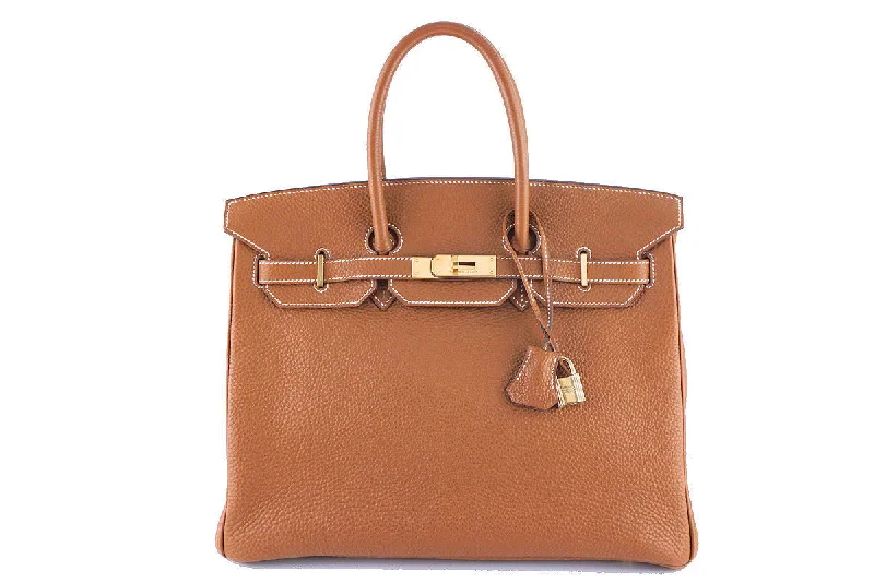 Hermes 35cm Birkin, Camel Gold Togo Tote Bag GHW