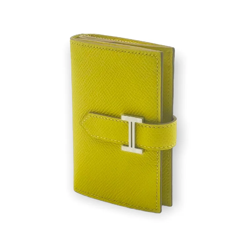 Hermès Bearn Compact Wallet | Lime Yellow