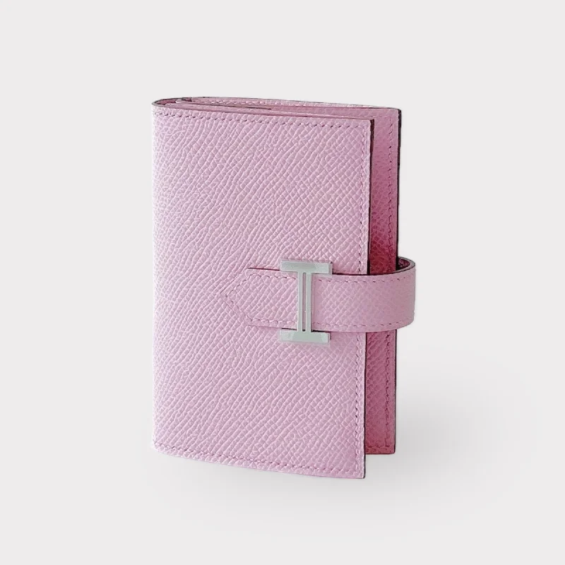 Hermès Bearn Mini Wallet - Mauve Sylvestre - Pink - Silver Hardware