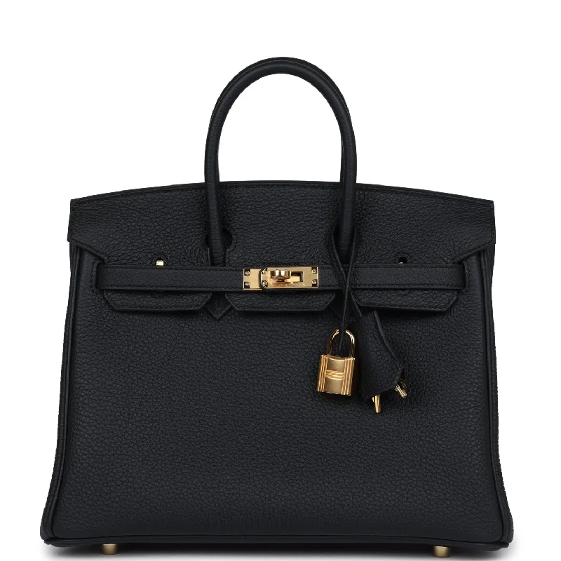 Hermes Birkin 25 Black Togo Gold Hardware