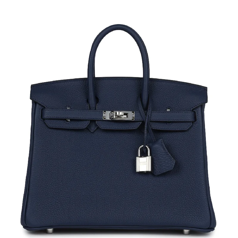 Hermes Birkin 25 Bleu Navy Togo Palladium Hardware