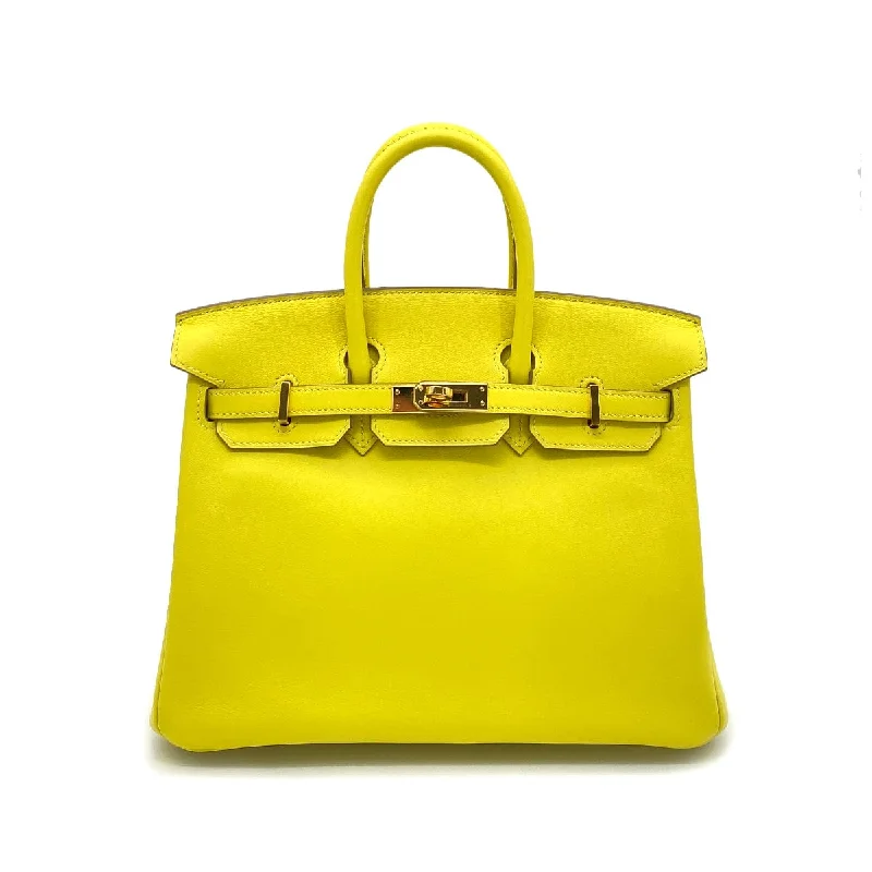 HERMES BIRKIN 25 LIME SWIFT HAND BAG D SHW 90255948