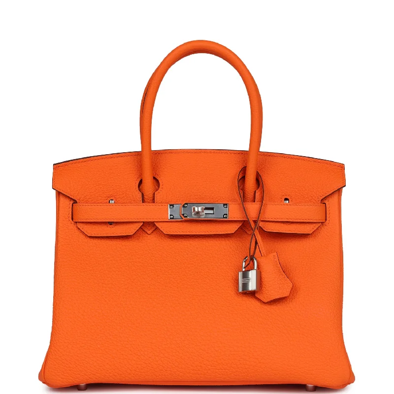 Hermes Birkin 30 Orange Minium Togo Palladium Hardware