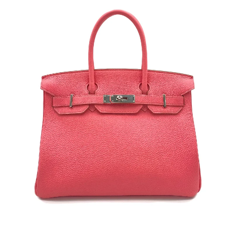 HERMES BIRKIN 30 ROSE LIPSTICK TOGO HAND BAG □Q SHW 90247396