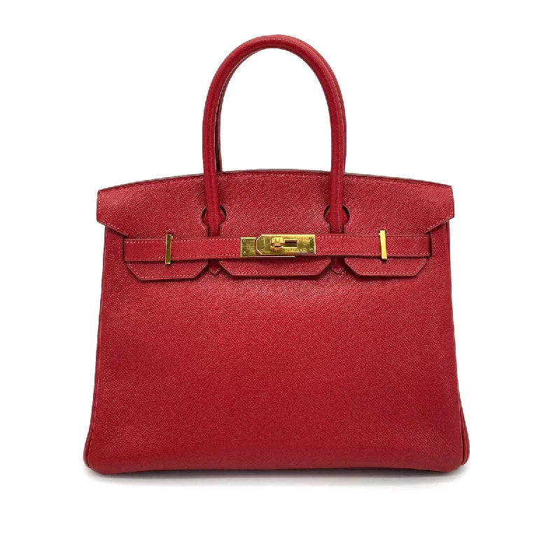 HERMES BIRKIN 30 ROUGE VIF COUCHEVEL HAND BAG □E GHW 90255917