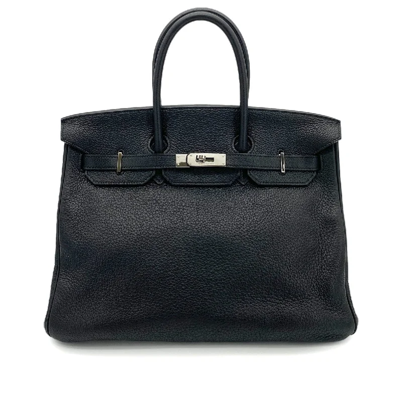 HERMES BIRKIN 35 BLACK TAURILLON CLEMENCE HAND BAG □L SHW 90254919